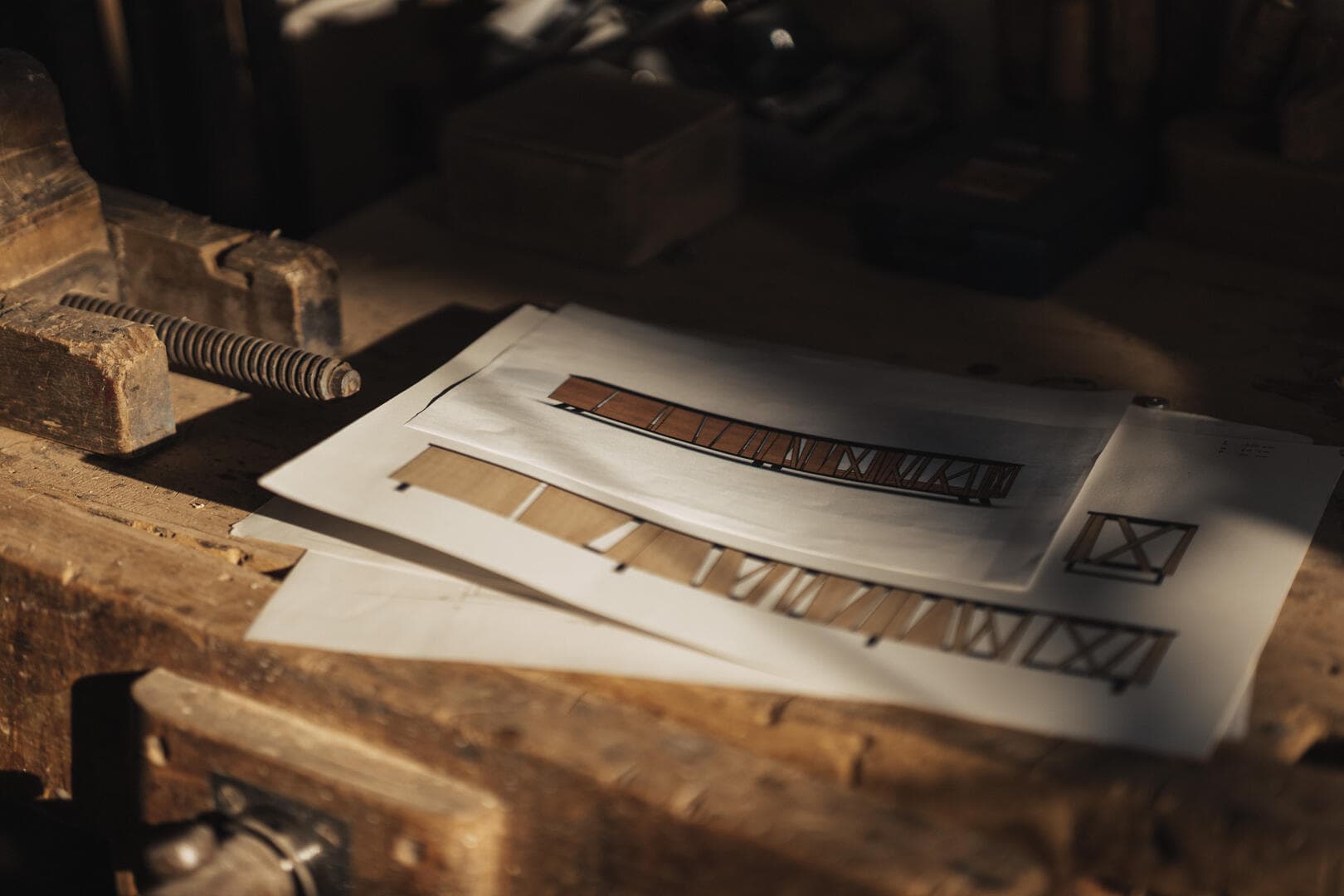 Plans de conception sur établi